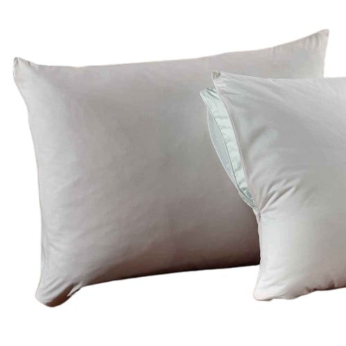 Downlite Pillow Protector, T200 100% Cotton, Zipper Closure, Queen 20x30, White